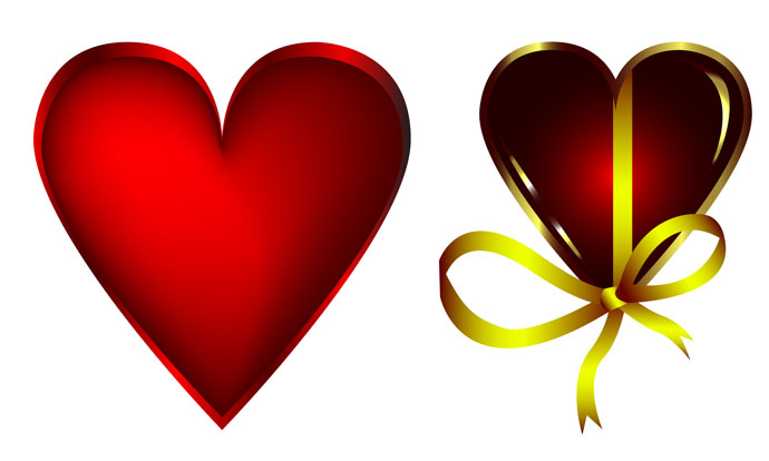 Two Hearts with Ribbon Two Hearts with Ribbon