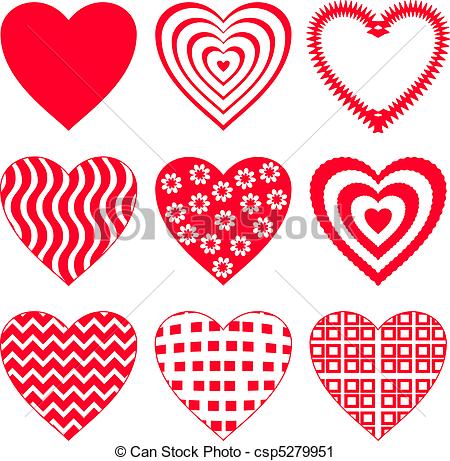 Valentine Heart Clip Art Vector Valentine Heart Clip Art Vector