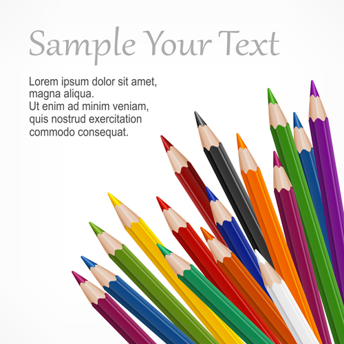 Vector Colored Pencils Vector Colored Pencils