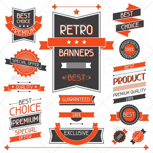 Vector Retro Banners