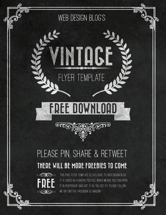 Vintage Flyer Template Free