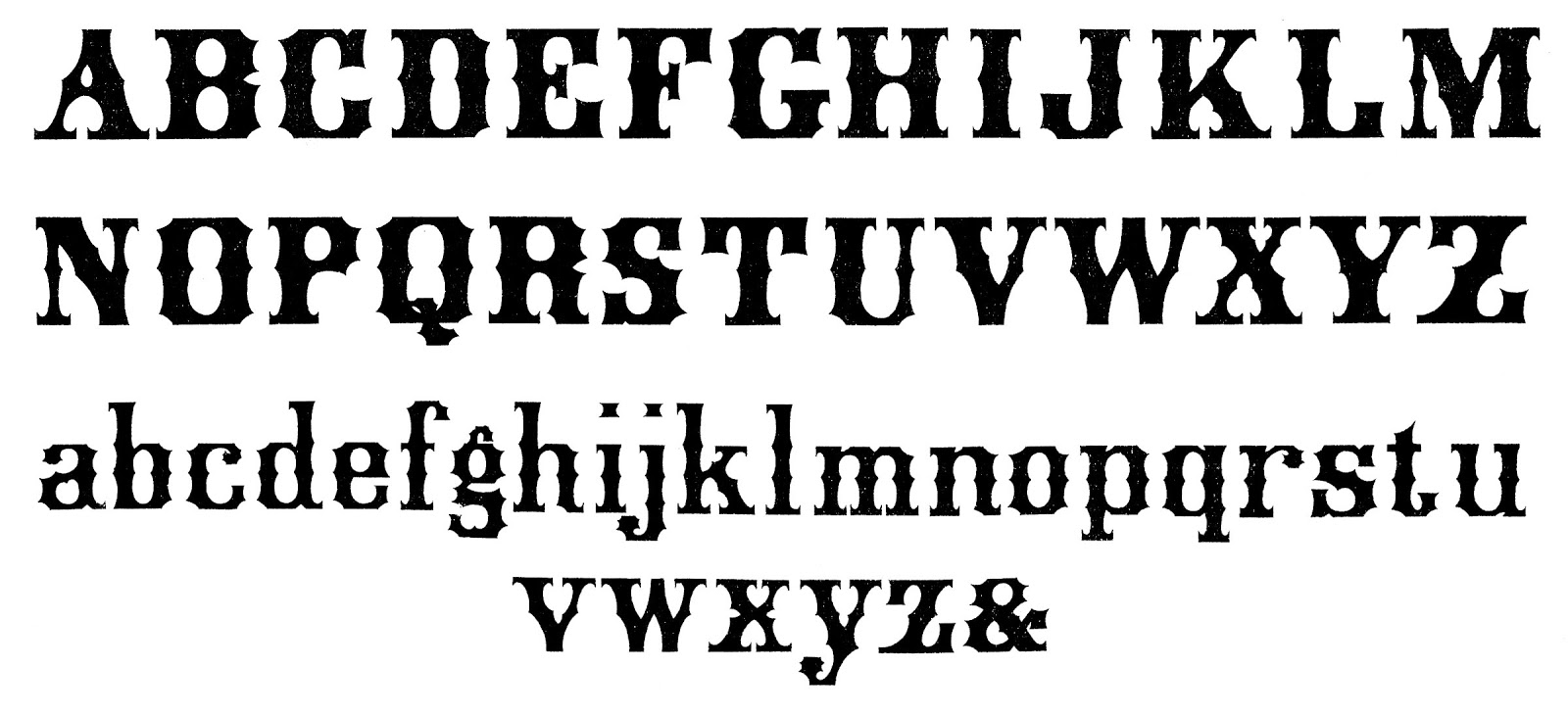 Vintage Font Alphabet Letters Vintage Font Alphabet Letters