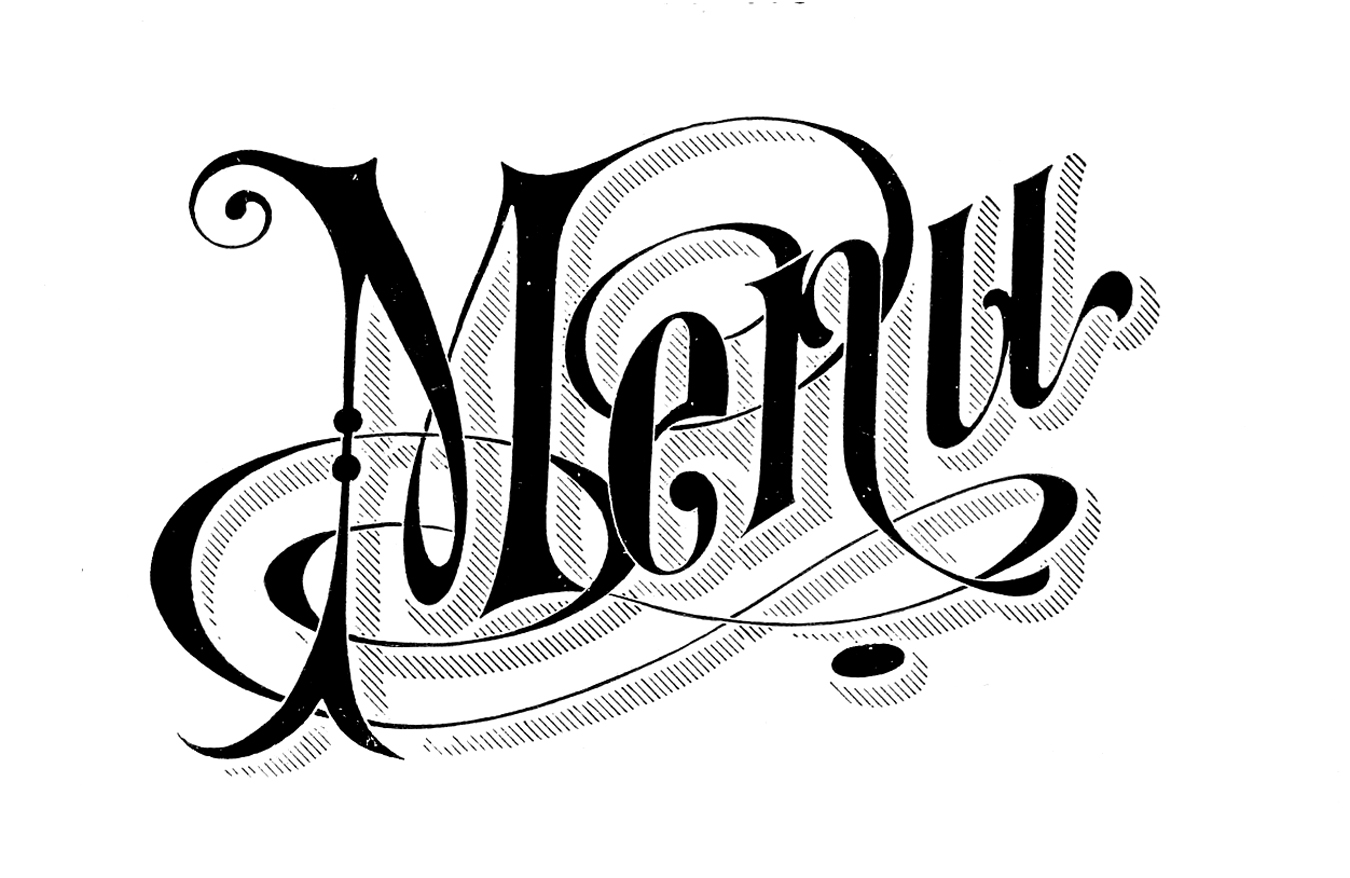 Vintage Menu Clip Art Vintage Menu Clip Art