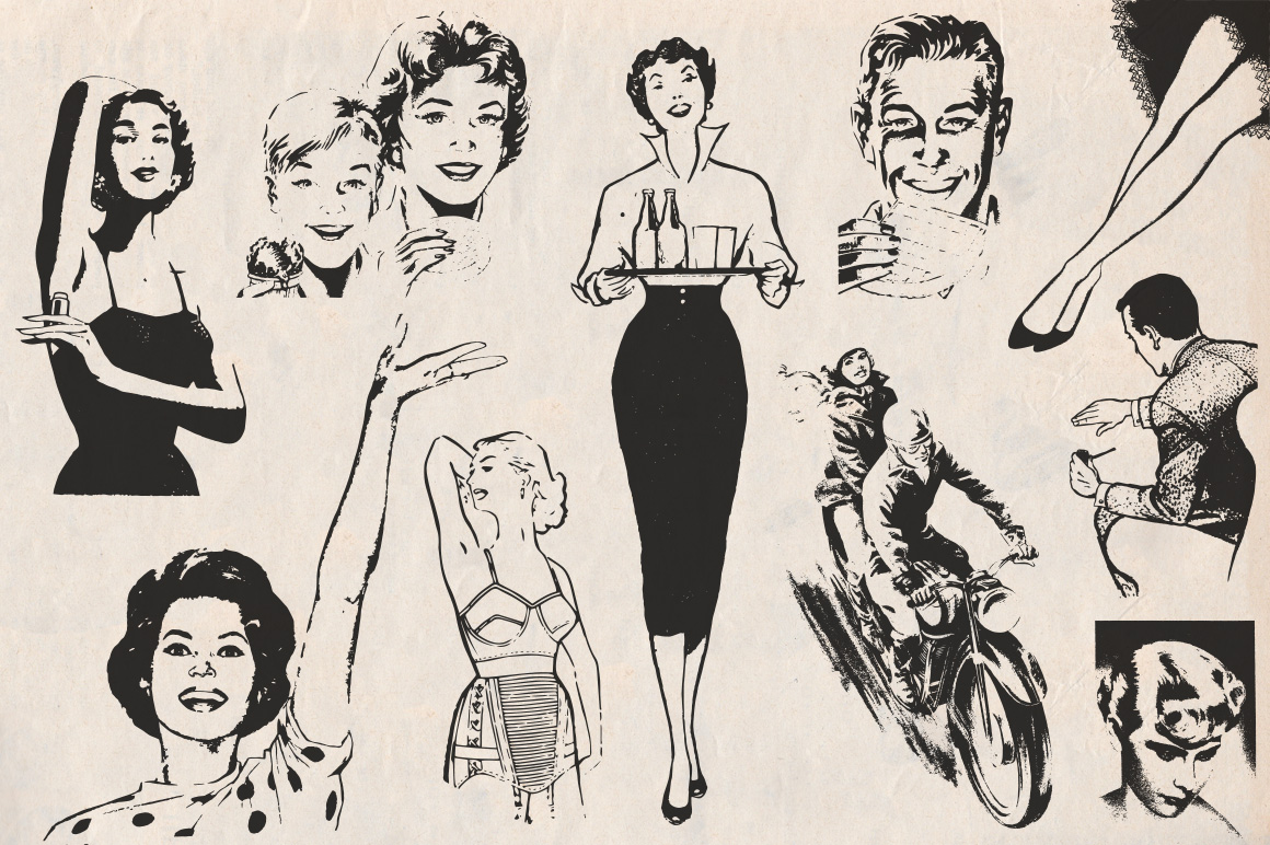 Vintage People Illustrations