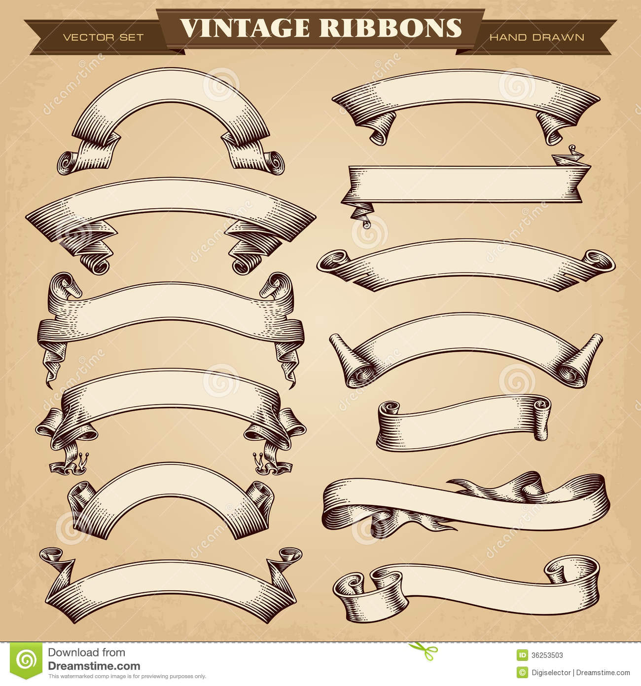 Vintage Ribbon Banner Vector