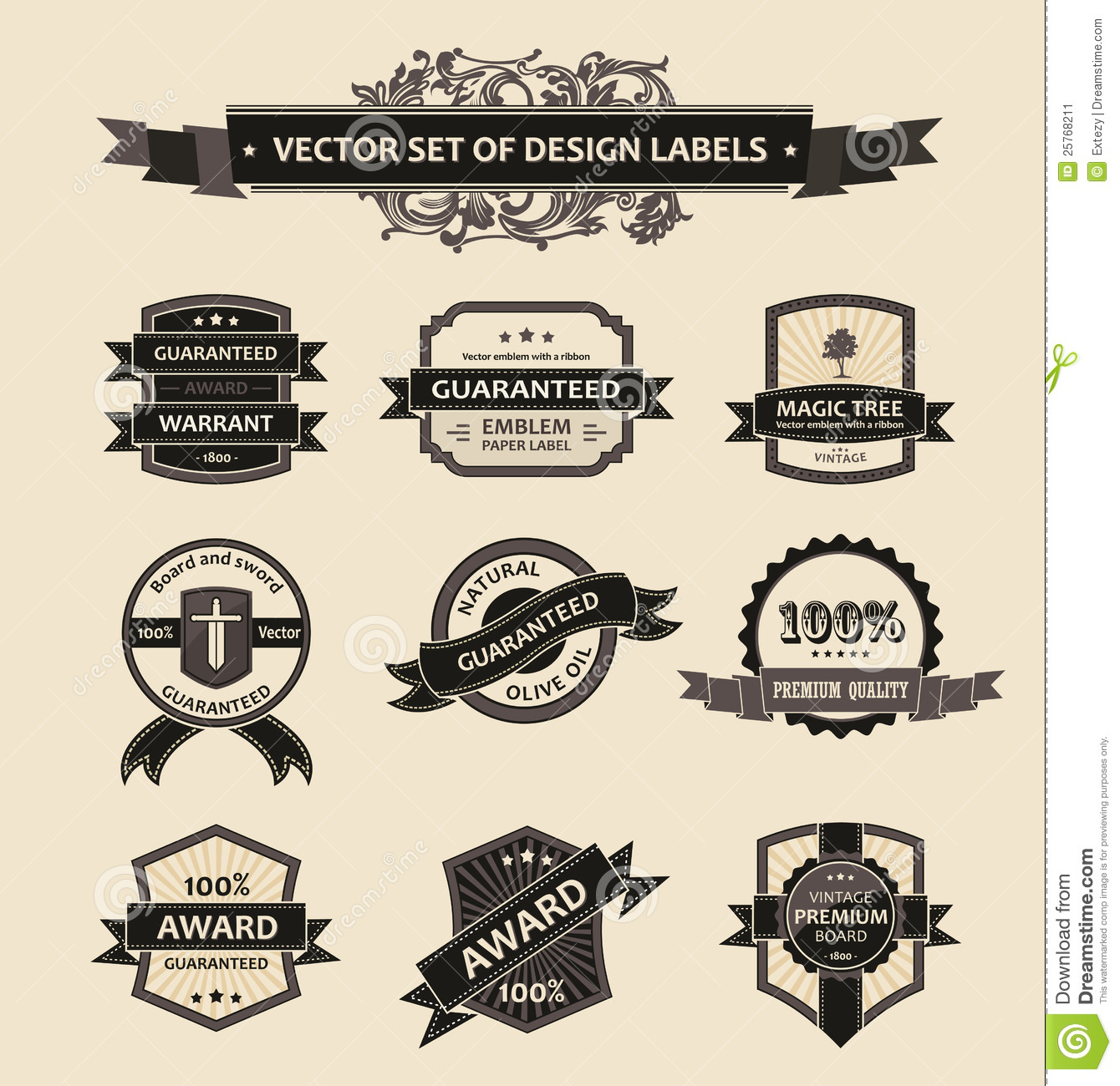 Vintage Ribbon Banner Vector