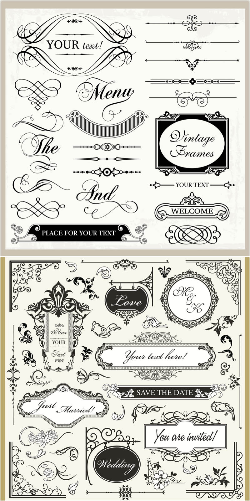 Vintage Wedding Vector Art Free Vintage Wedding Vector Art Free
