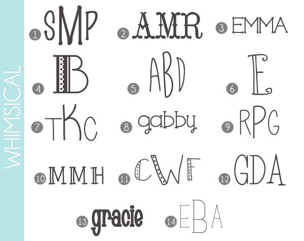 Whimsical Monogram Font Whimsical Monogram Font