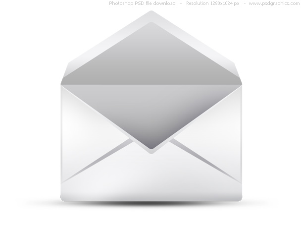 White Email Envelope Icon Transparent Background
