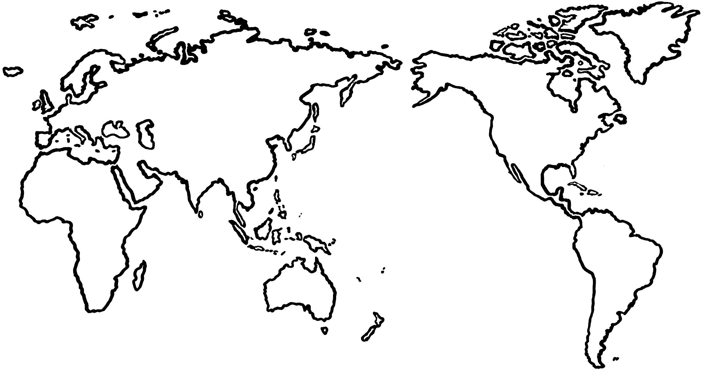 World Map Outline Template