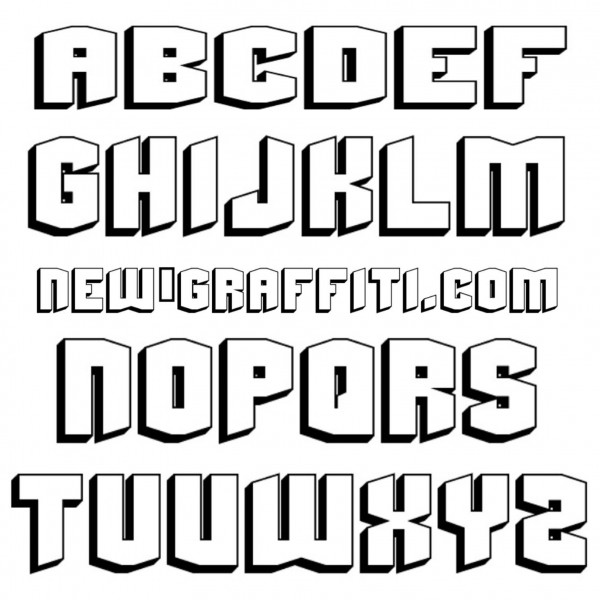 3D Graffiti Alphabet Fonts
