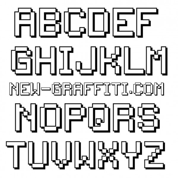 3D Graffiti Alphabet Fonts