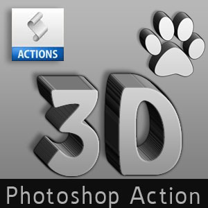 3D Text Photoshop Actions