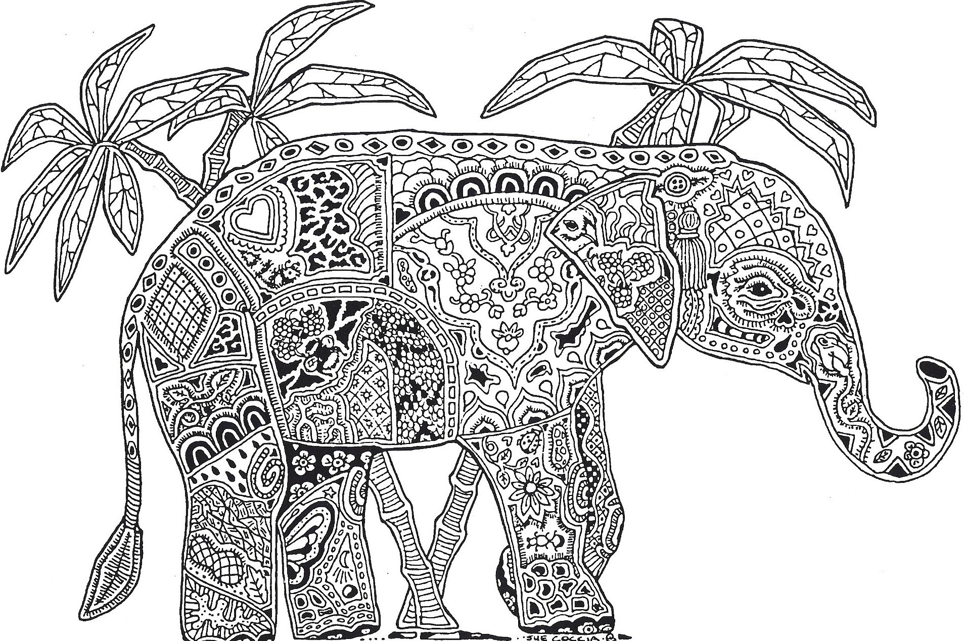 Adult Mandala Coloring Pages Animals