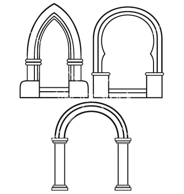 16 Arch Line Vector Images