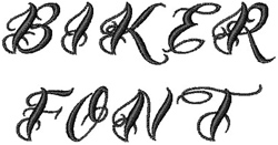 Biker Font Embroidery