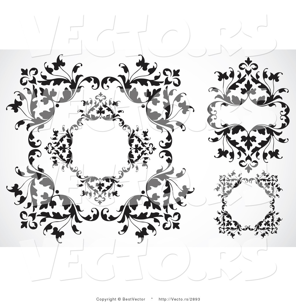 Black and White Border Clip Art