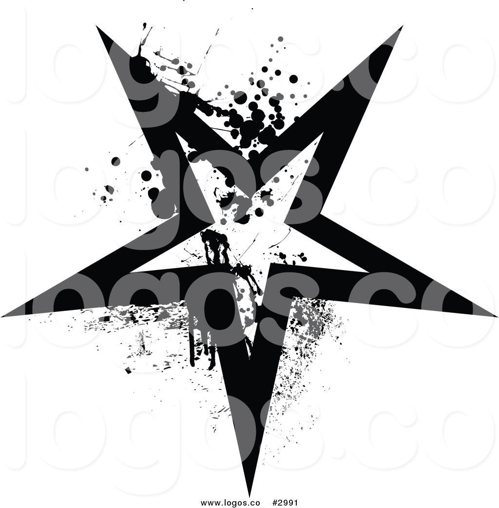 Black and White Star Logo