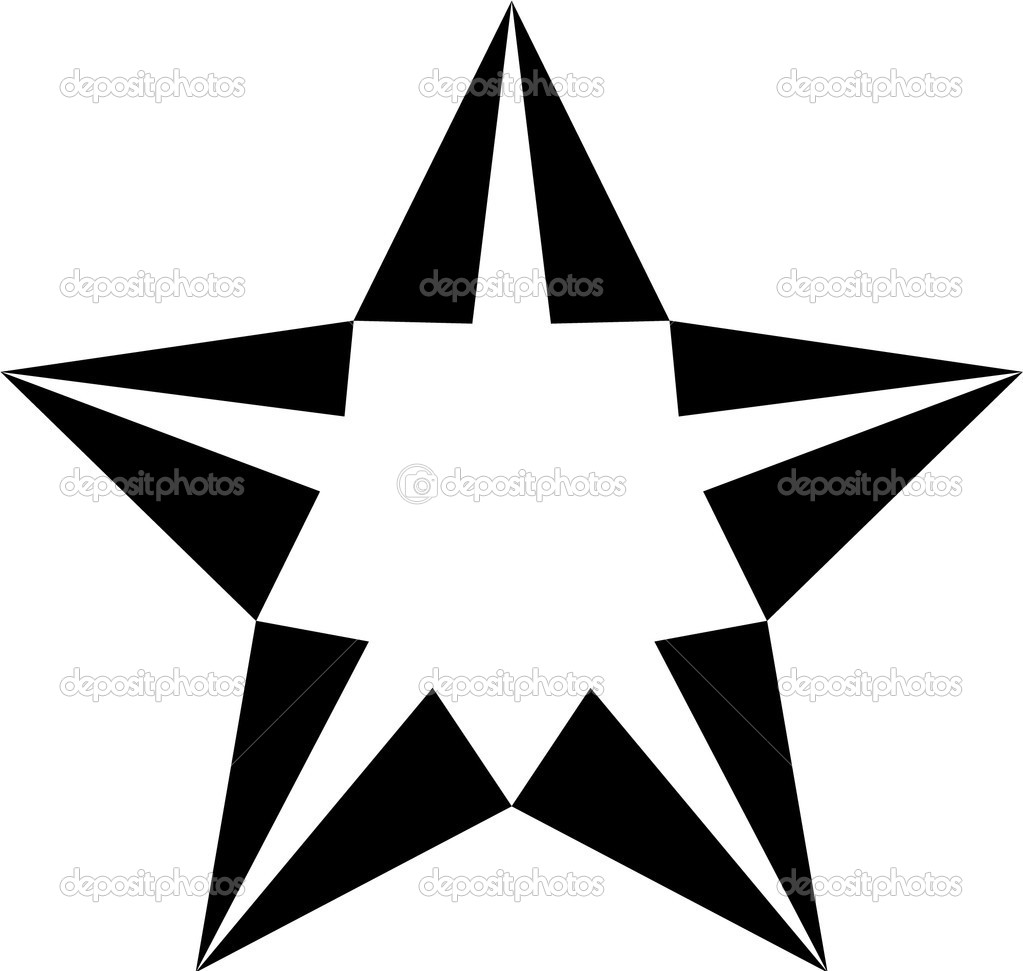 Black and White Star Tattoos