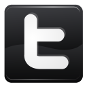 Black and White Twitter Logo Icon