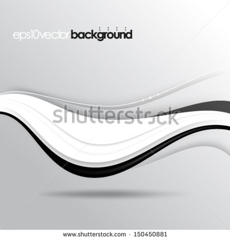Black and White Wave Logo
