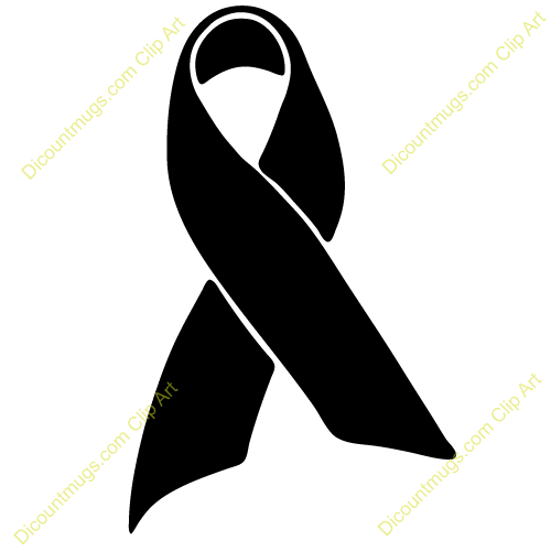 Black Cancer Ribbon Clip Art