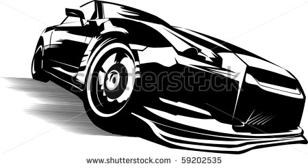 Black Sports Car Clip Art