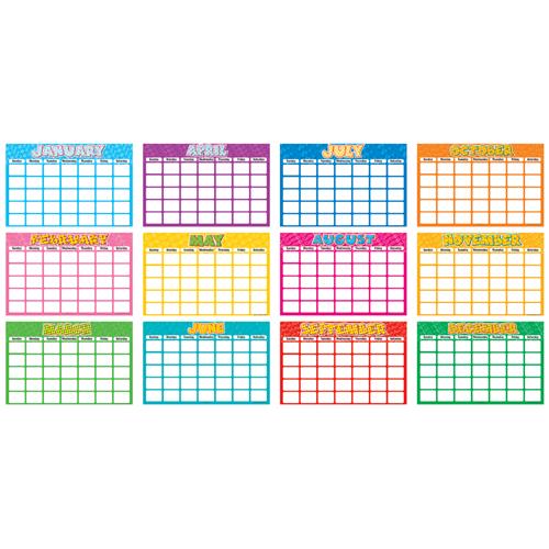 Blank 12 Month Calendar Template