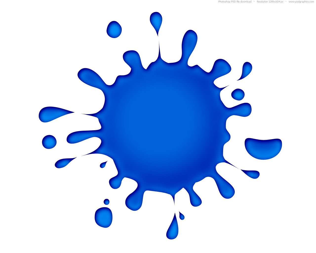16 Blue Paint Splatter Vector Images
