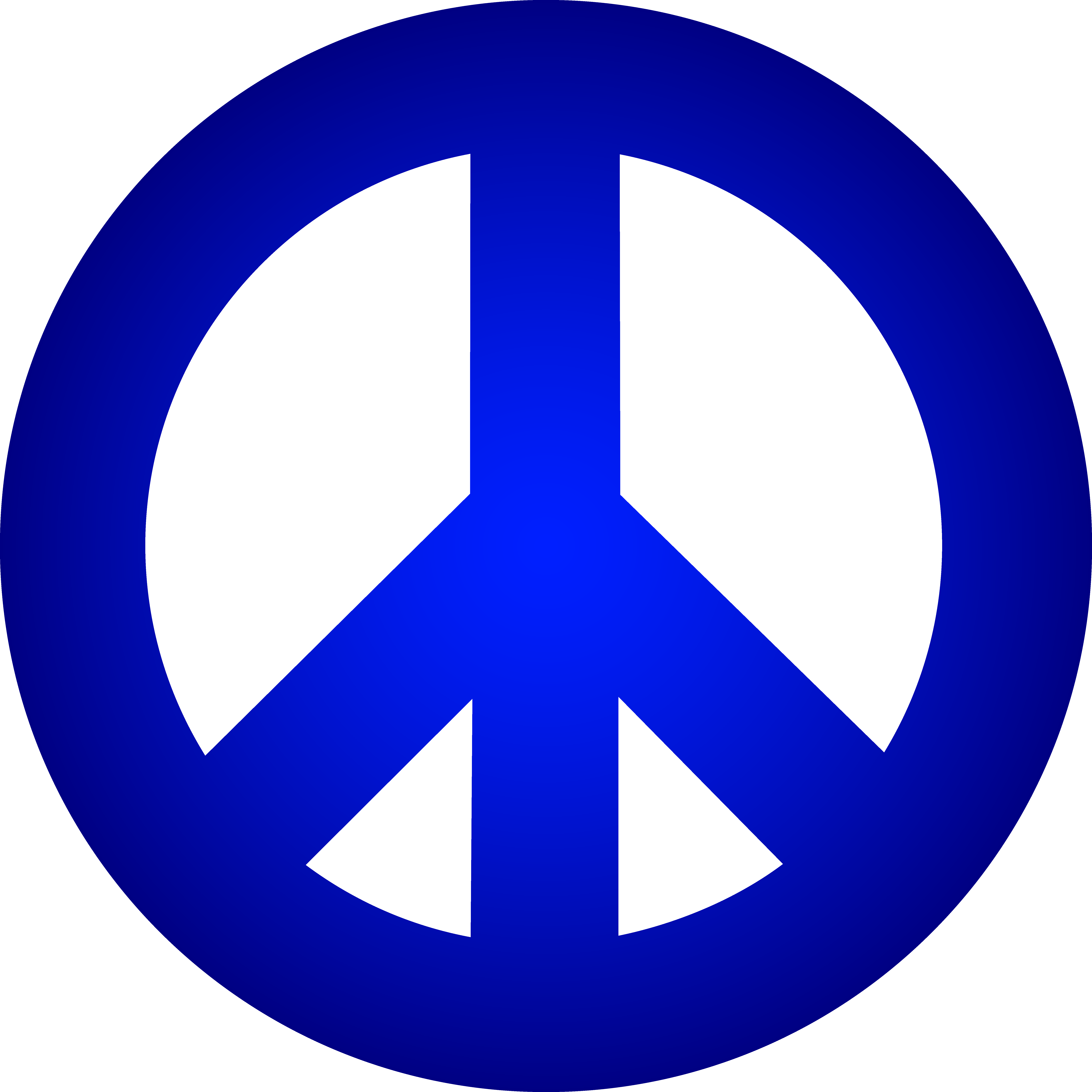 Blue Peace Sign