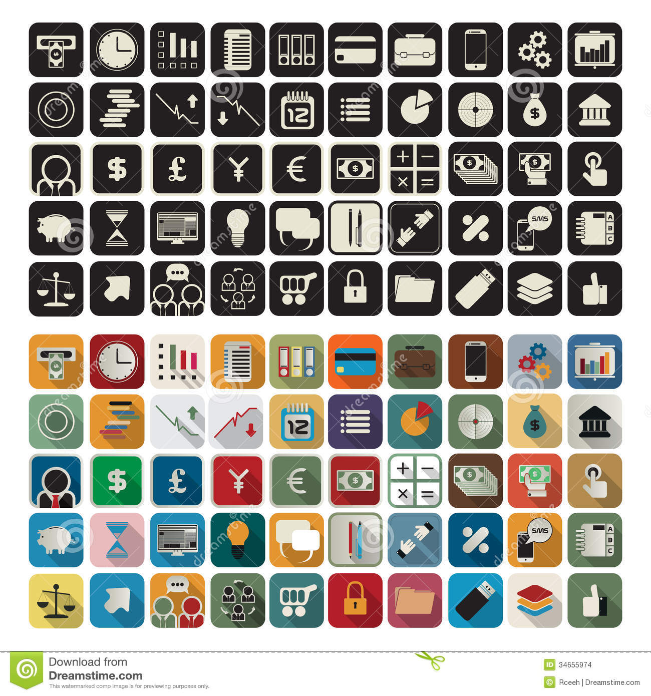 Business Application Icon Sets Business Application Icon Sets