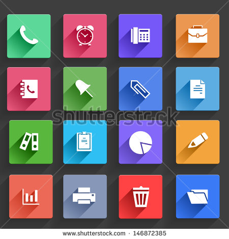 Business Icons Vector Flat