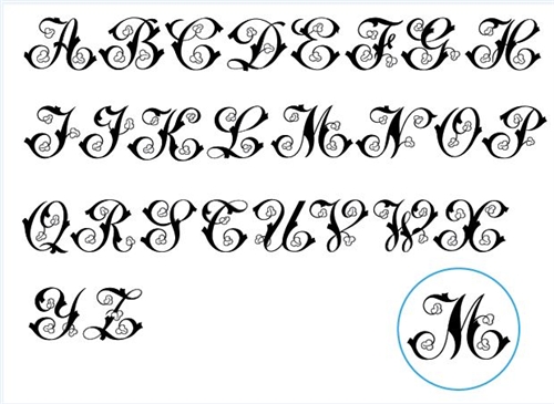 Calligraphy Fonts with Leaves