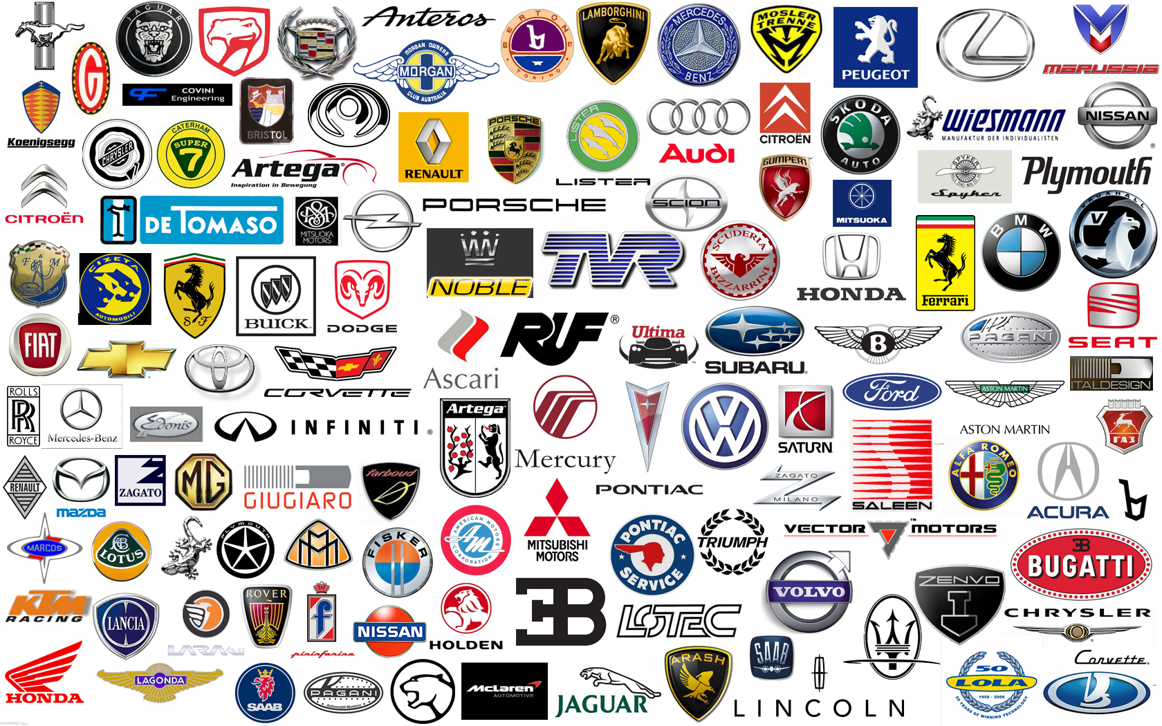 Car Company Logos with Names