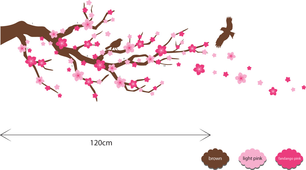 Cherry Blossom Branch Border Cherry Blossom Branch Border