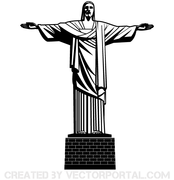 Christ the Redeemer Statue Outline
