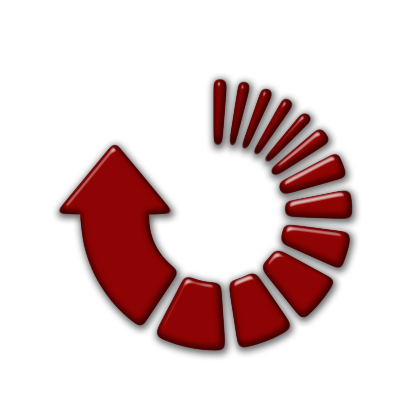 Circle Arrows Icons Red