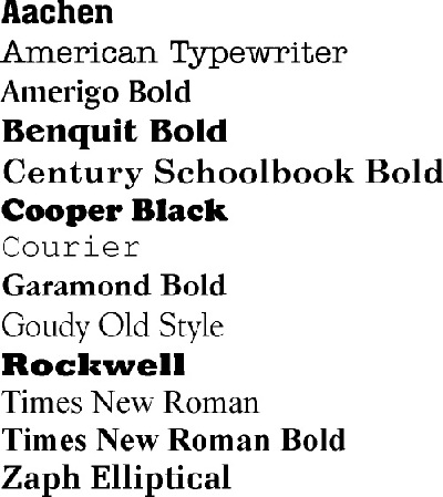 Classic Serif Fonts