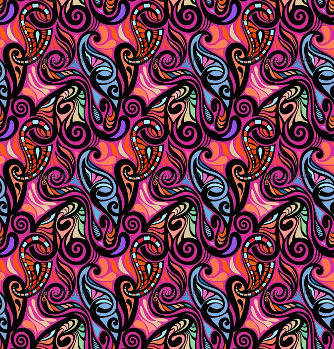 Colorful Paisley Pattern Design