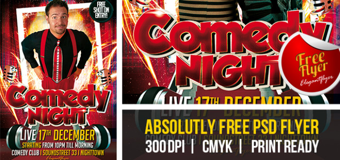 Comedy Night Flyer Template Free