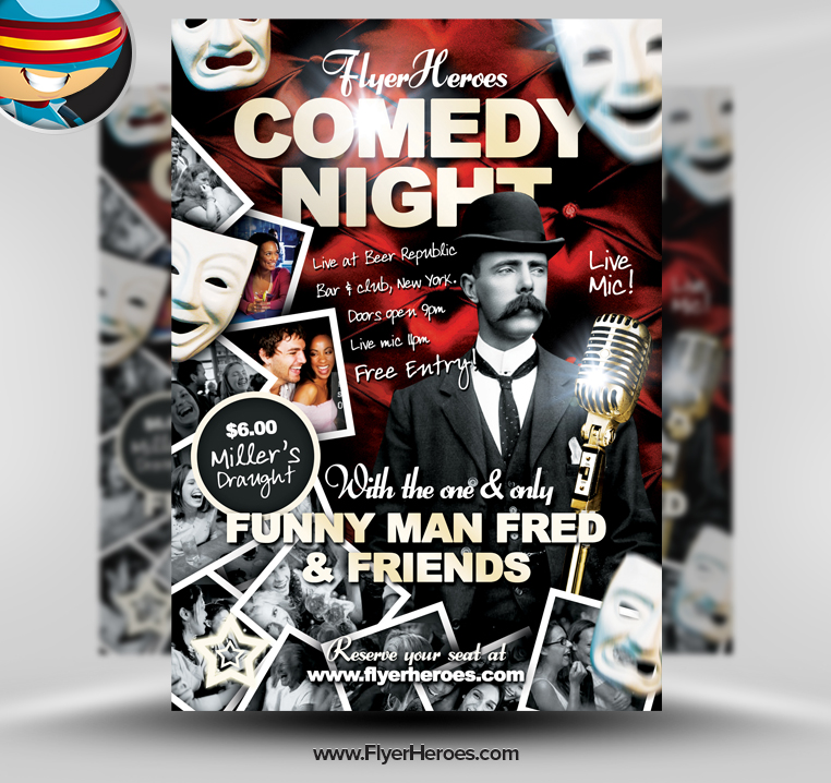 Comedy Night Flyer Template Free
