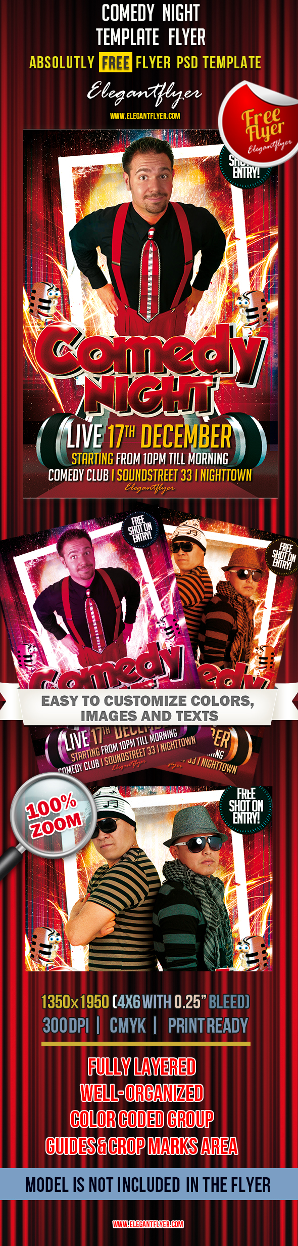 Comedy Night Flyer Template Free