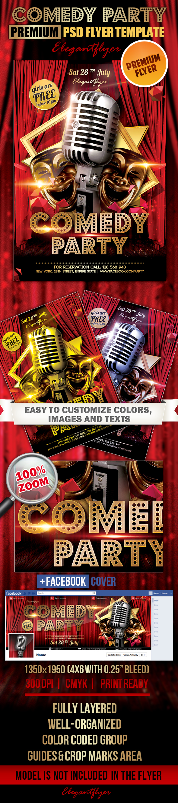 Comedy Show Flyer Templates Free