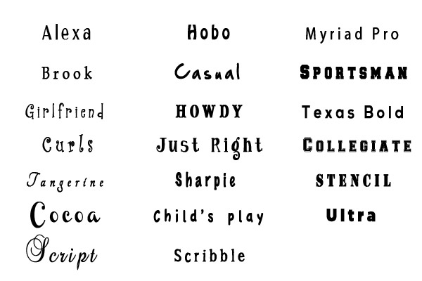 Cool Font Styles Examples