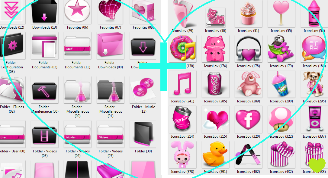 Cute Pink Icon for Desktop