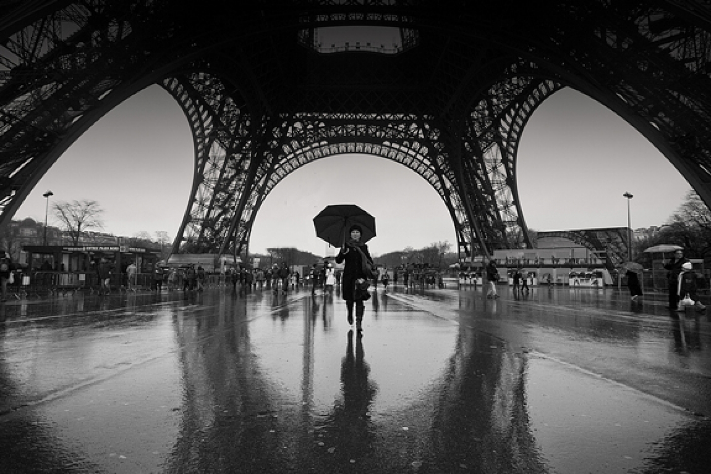 Eiffel Tower Black and White Photography