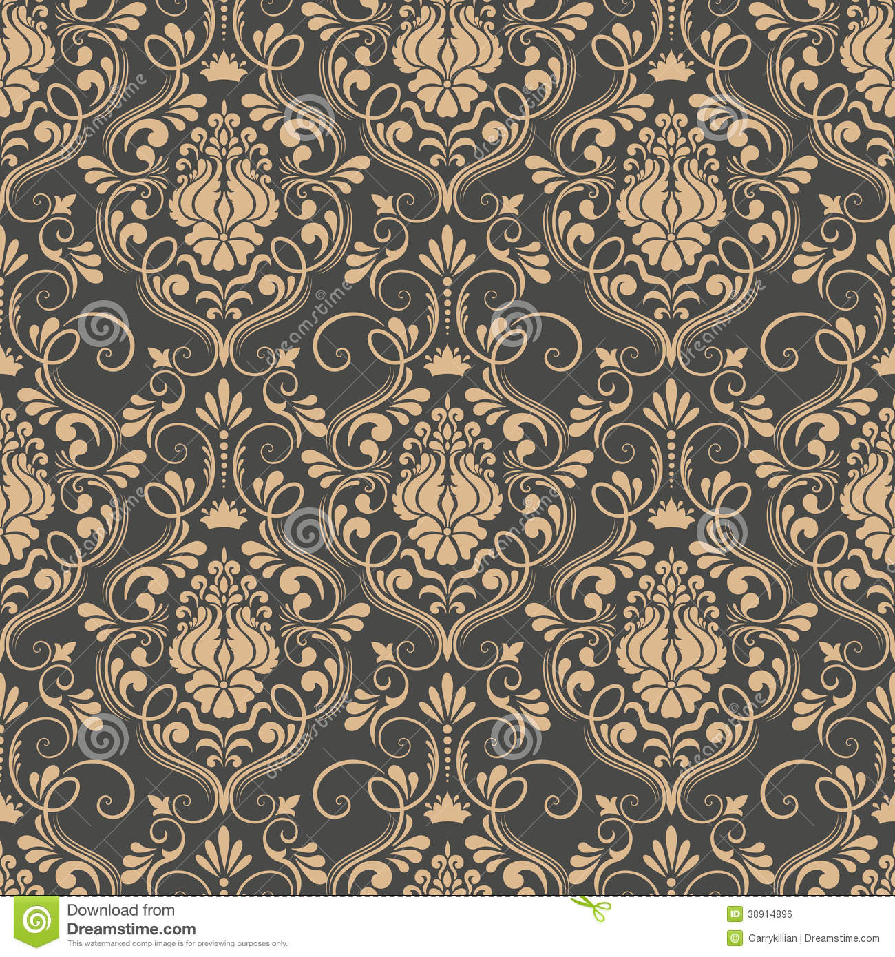 Elegant Damask Seamless Pattern