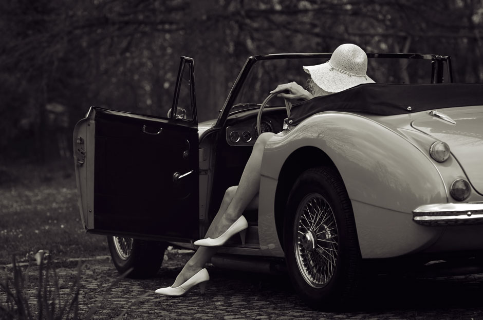 Fine Art Photography Black and White Car