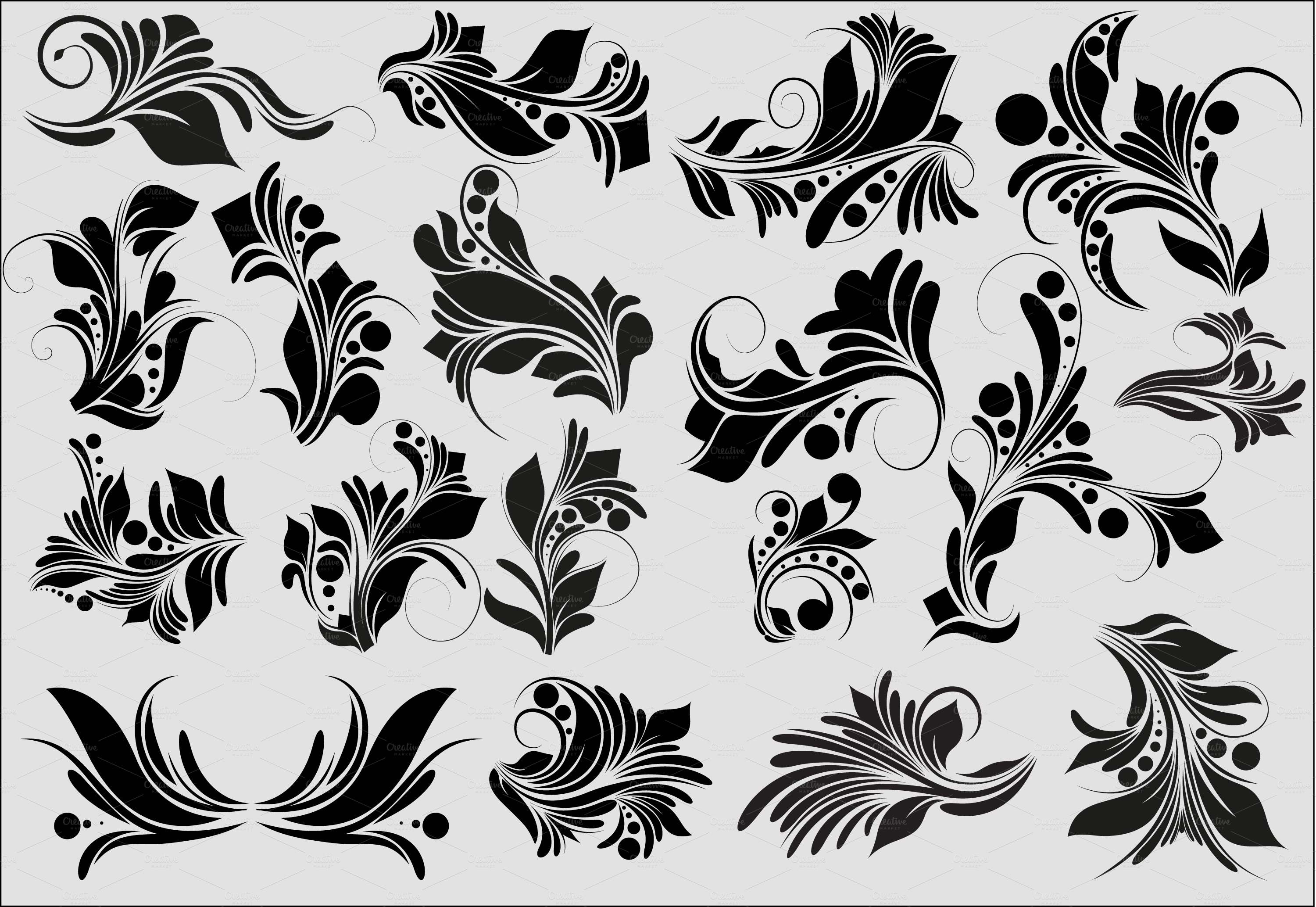 Floral Elements Vector