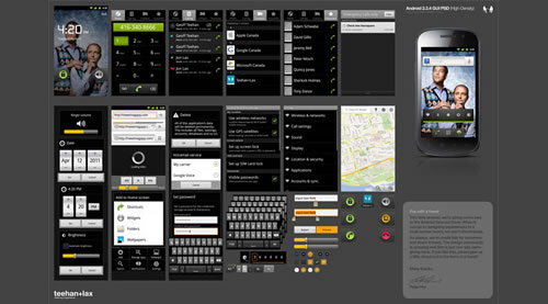Free Android UI Elements PSD